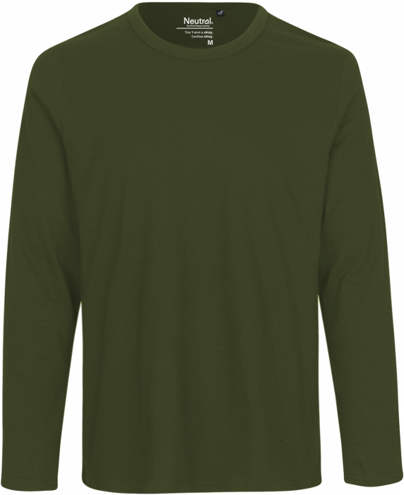 Neutral - Økologisk Langærmet Bomulds T-Shirt - Military